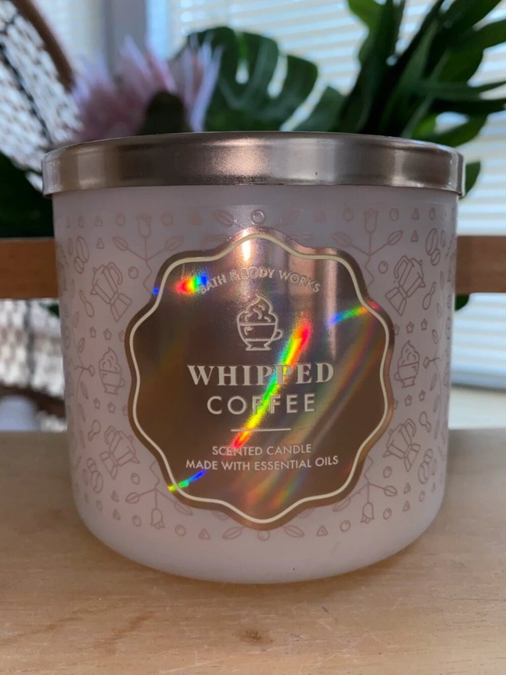 a Bath & Body Works Whipped Coffee 3-wick scented candle